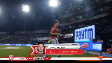 M22: KXIP vs SRH – David Miller Wicket