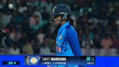 IND-W vs AUS-W 2022, 1ST T20I: Smriti Mandhana Wicket