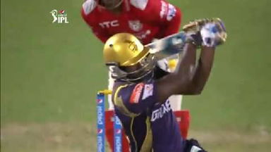 M14: KXIP vs KKR – Andre Russell Six