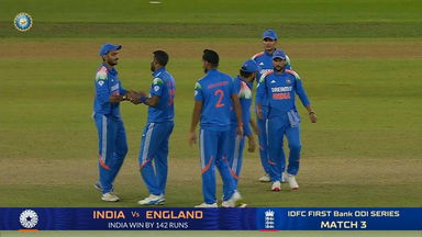 IND vs ENG 2025, 3rd ODI: Gus Atkinson Wicket
