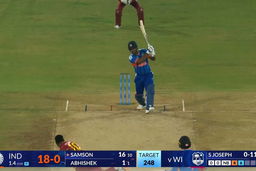 IND vs WI 2026, 4th T20I: Sanju Samson Six