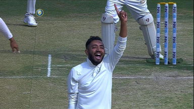 Dharmendrasinh Jadeja's five-wicket haul against Karnataka in the 2nd innings