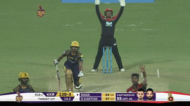 M03: KKR vs RCB – Nitish Rana Wicket