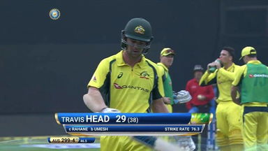 IND vs AUS 2017, 4th ODI: Travis Head Wicket