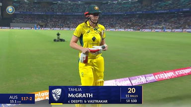 IND-W vs AUS-W 2023-24, 3rd T20I: Tahlia McGrath Wicket