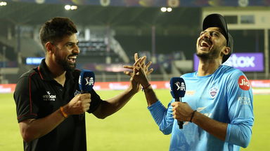 Fun on the mic with Axar Patel and Lalit Yadav
