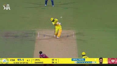 IPL 2026 M53: CSK vs LSG - Urvil Patel Six