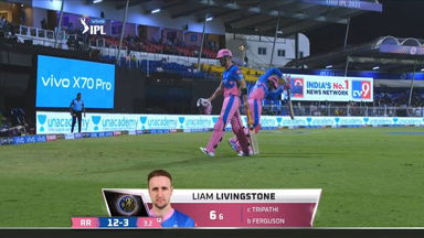 M54: KKR vs RR – Liam Livingstone Wicket