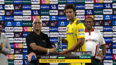 M22: CSK vs KKR – Punch.ev Electric Striker of the Match – Shivam Dube