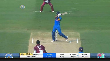 IND vs WI 2019, 2nd ODI: KL Rahul Six