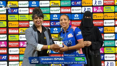 TATA WPL Green Dot Balls of the Match: Match 6, Mumbai Indians vs Gujarat Giants, WPL 2026: Shabnim Ismail