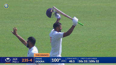 Ranji Trophy 2025 QF1, J & K vs Kerala: Captain Paras Dogra leads from the front with 132(232)