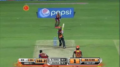 M8: RCB vs SRH – Lokesh Rahul Six