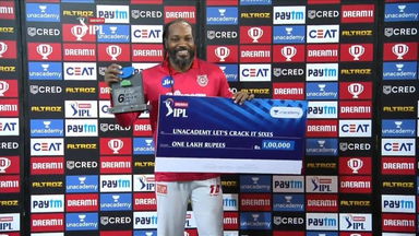 M50: KXIP vs RR – Unacademy Lets Crack It Sixes of the Match – Chris Gayle