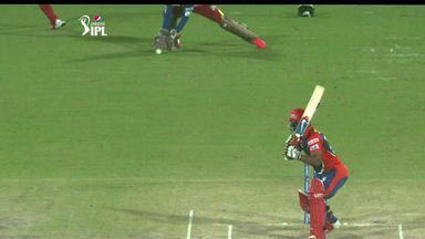 M26: DD vs RCB – Kedar Jhadav survives a close call