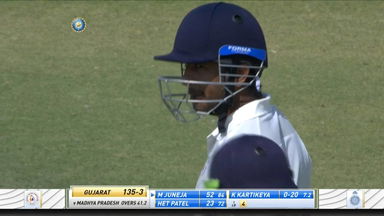 Manprit Juneja's solid 53 (87) against Madhya Pradesh