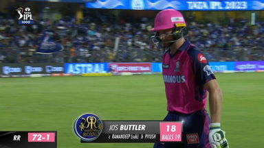 M42: MI vs RR –  Jos Buttler  Wicket