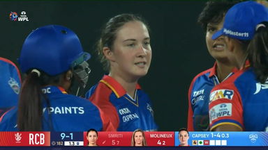 Capsey's comeback delivery to dismiss Captain Mandhana