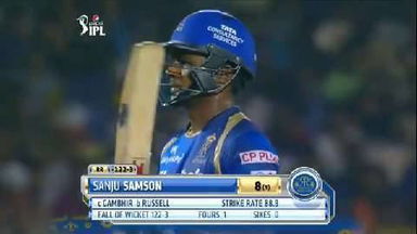 M54: RR vs KKR – Sanju Samson Wicket
