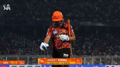 IPL 2025 M15: KKR vs SRH - Aniket Verma Wicket