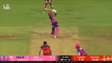 IPL 2025 M42: RCB vs RR - Dhruv Jurel Six