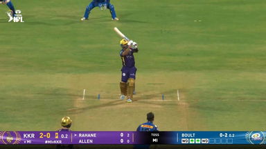 IPL 2026 M02: MI vs KKR - Ajinkya Rahane Six