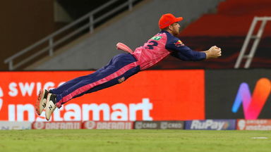 Jos Buttler's splendid backward running catch