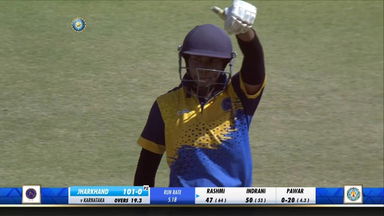 Indrani Roy's superb opening act of 86 (91) vs Karnataka