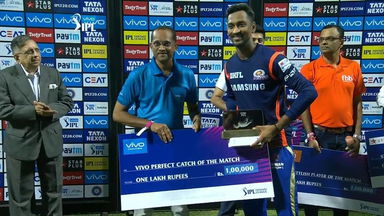 M37: MI vs KKR – VIVO perfect catch of the match – Krunal Pandya