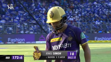 M22: MI vs KKR –  Rinku Singh  Wicket