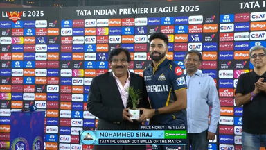 IPL 2025 M20: SRH vs GT - TATA IPL Green Dot Balls of the Match - Mohammad Siraj