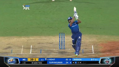 M13: DC vs MI   – Rohit Sharma Six