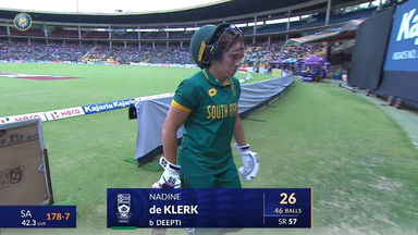 IND-W vs SA-W 2024, 3rd ODI: Nadine de Klerk Wicket