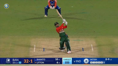 IND vs BAN 2024, 2nd T20I: Liton Das Six