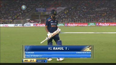IND vs ENG 2021, 1ST T20I : KL Rahul Wicket
