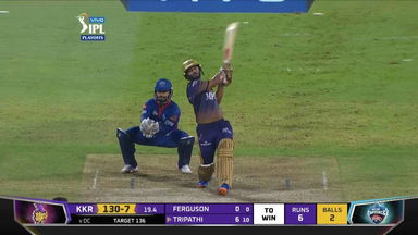 Q2: KKR vs DC – Rahul Tripathi Six