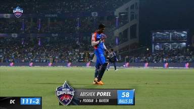 M64: DC vs LSG – Abishek Porel Wicket