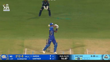 IPL 2025 Eliminator: GT vs MI - Hardik Pandya Six