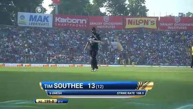 IND vs NZ 2016, 3rd ODI: Tim Southee Wicket