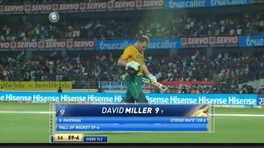 IND vs SA 2022, 4TH T20I:David Miller  Wicket