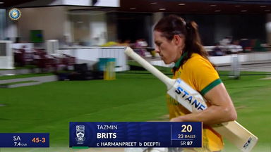 IND-W vs SA-W 2024, 3rd T20I: Tazmin Brits Wicket