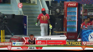 M43: KXIP vs SRH – Chris Gayle Wicket