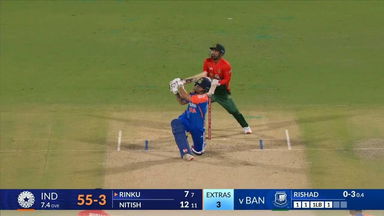IND vs BAN 2024, 2nd T20I: Rinku Singh Six
