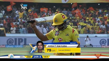 M20: SRH vs CSK –  Ambati Rayudu Wicket
