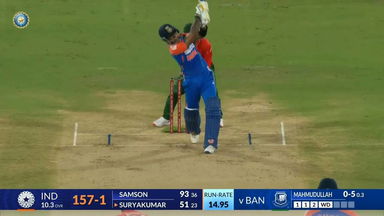 IND vs BAN 2024, 3rd T20I: Suryakumar Yadav Six