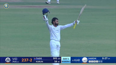 Ranji Trophy 2023/24, Vidarbha vs Karnataka, QF 1: Atharva Taide's measured knock of 109 against Karnataka