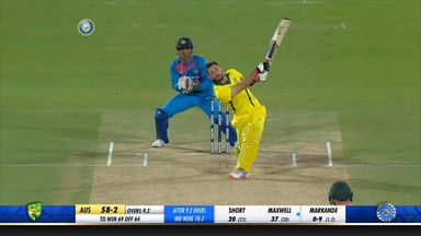 IND vs AUS 2019, 1st T20I: Glenn Maxwell Six