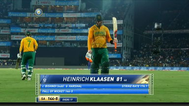 IND vs SA 2022, 2ND T20I: Heinrich Klaasen Wicket