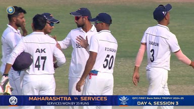 Ranji Trophy 2024/25, Maharashtra vs Services, Day 4: Match Highlights