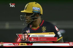 M06: KXIP vs RCB – Umesh Yadav Wicket